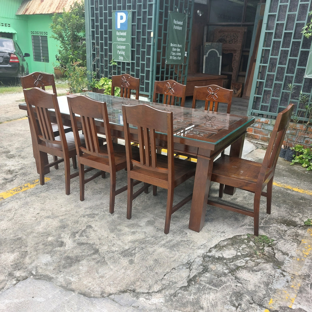 Solid Teak Dining Set (8 seater)