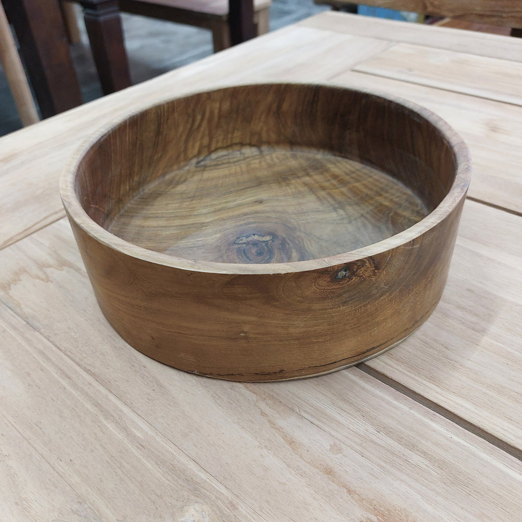 Teak Cylinder Bowls (set of 3)
