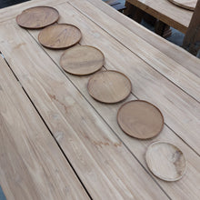 Load image into Gallery viewer, Round Teak Plates (set of 6)
