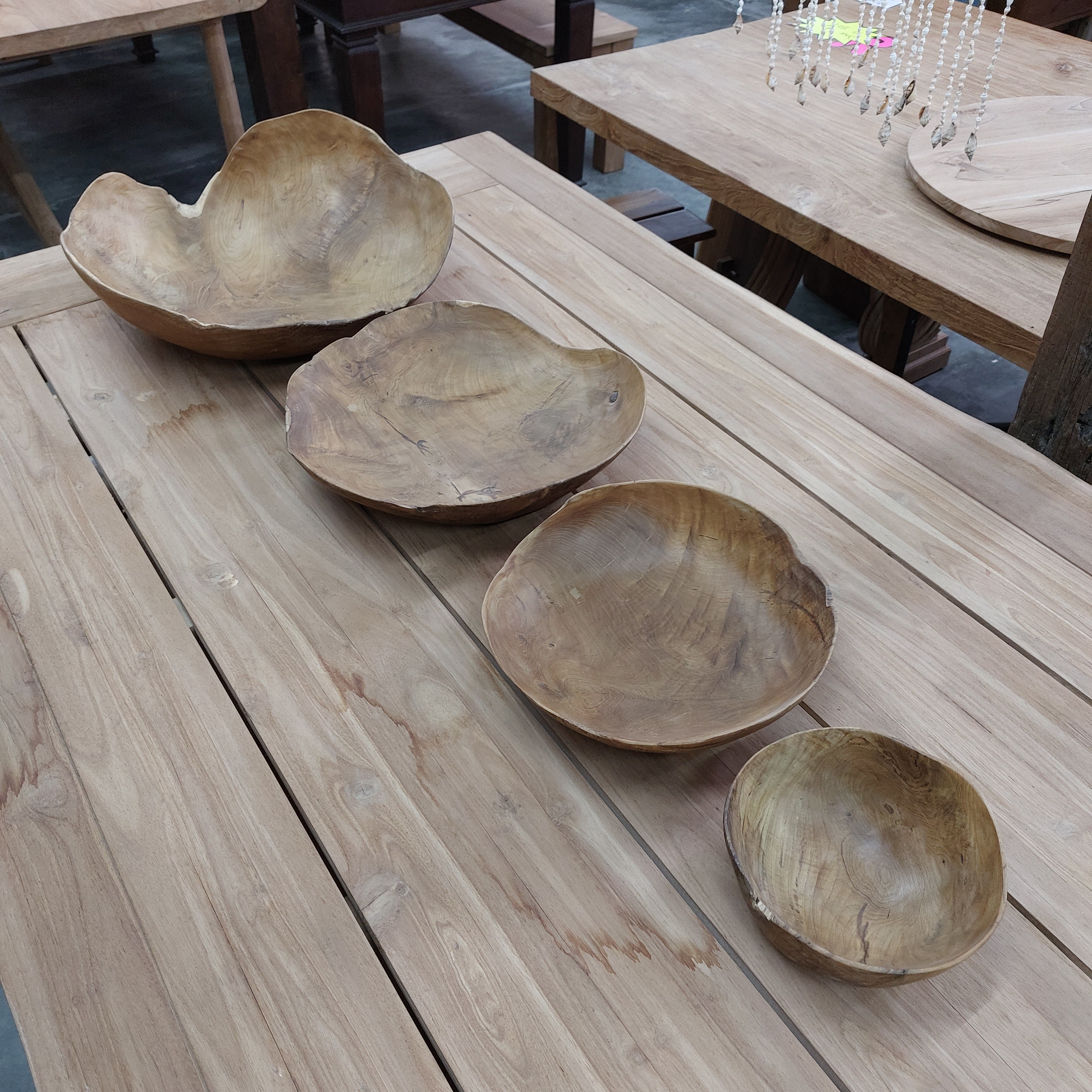 Live Edge Teak Bowls (set of 4)