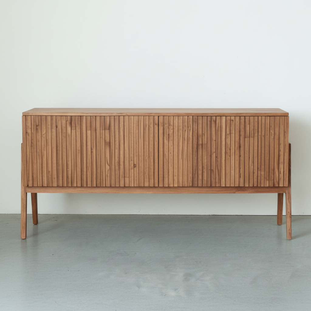 Rustic Mid-Century TV Console