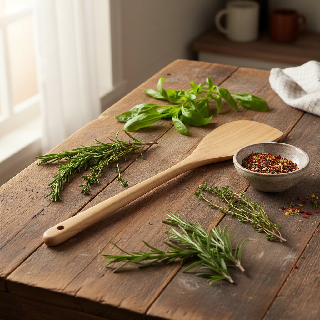 Teak Flipping Spatula #7