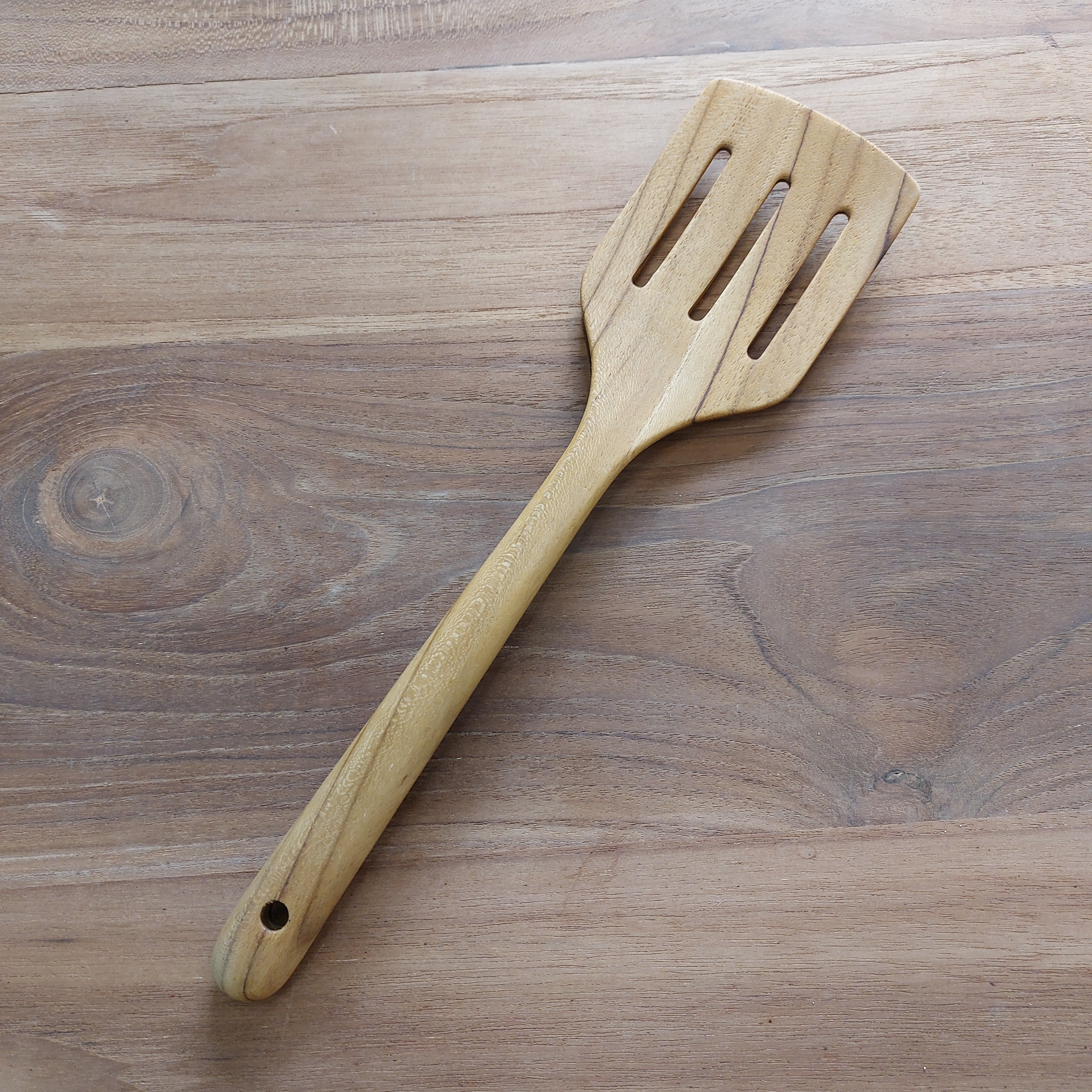 Teak Slotted Spatula #2