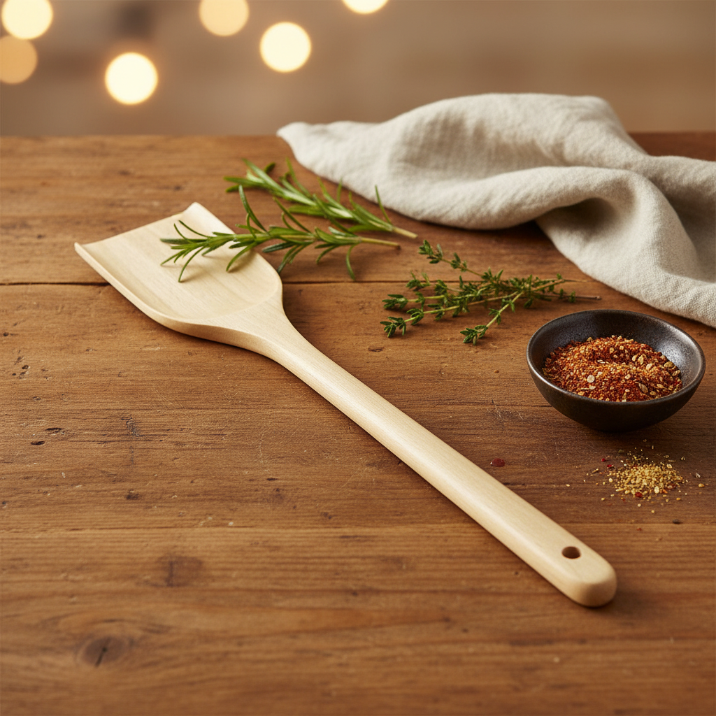 Teak Flipping Spatula #1