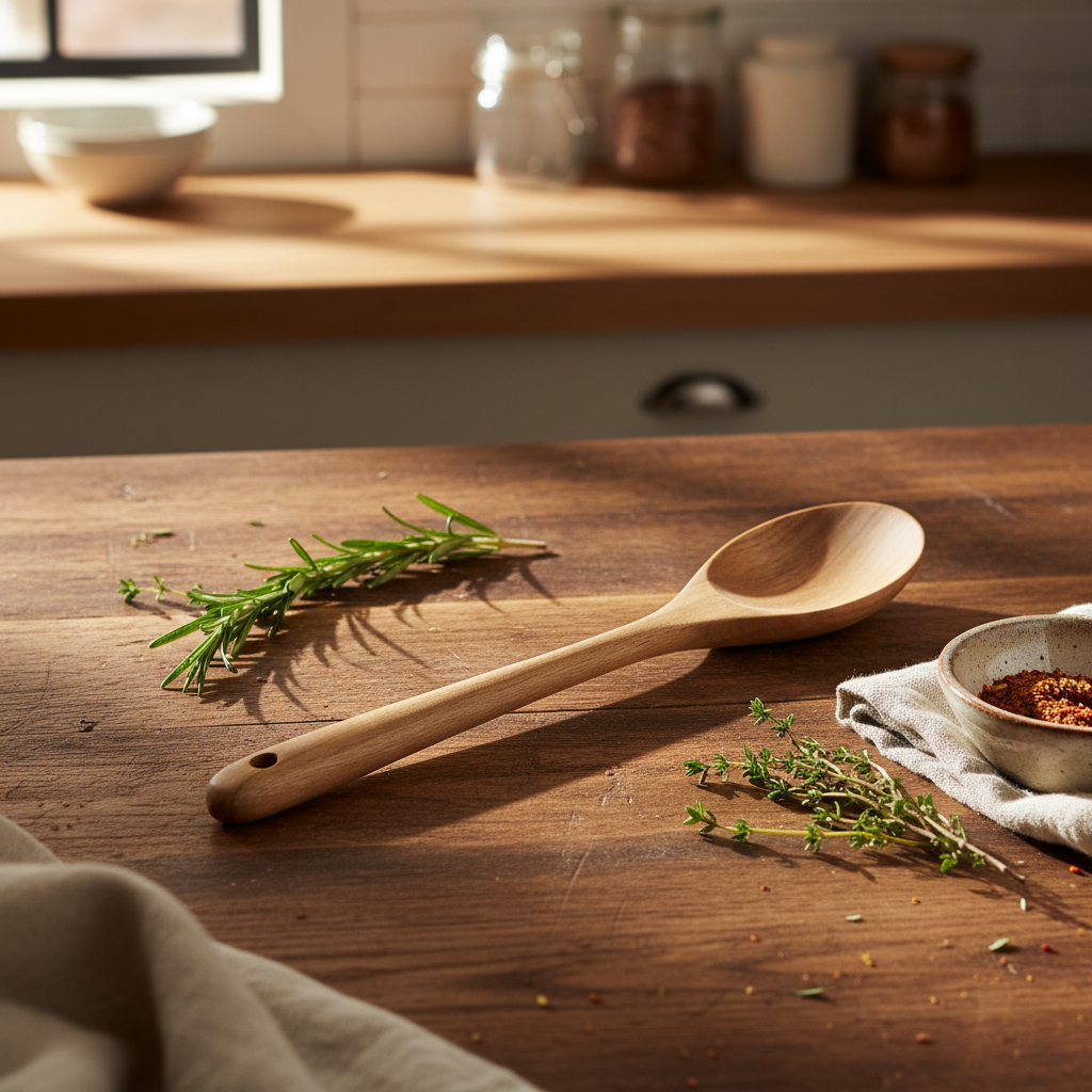 Teak Serving Spoon #1