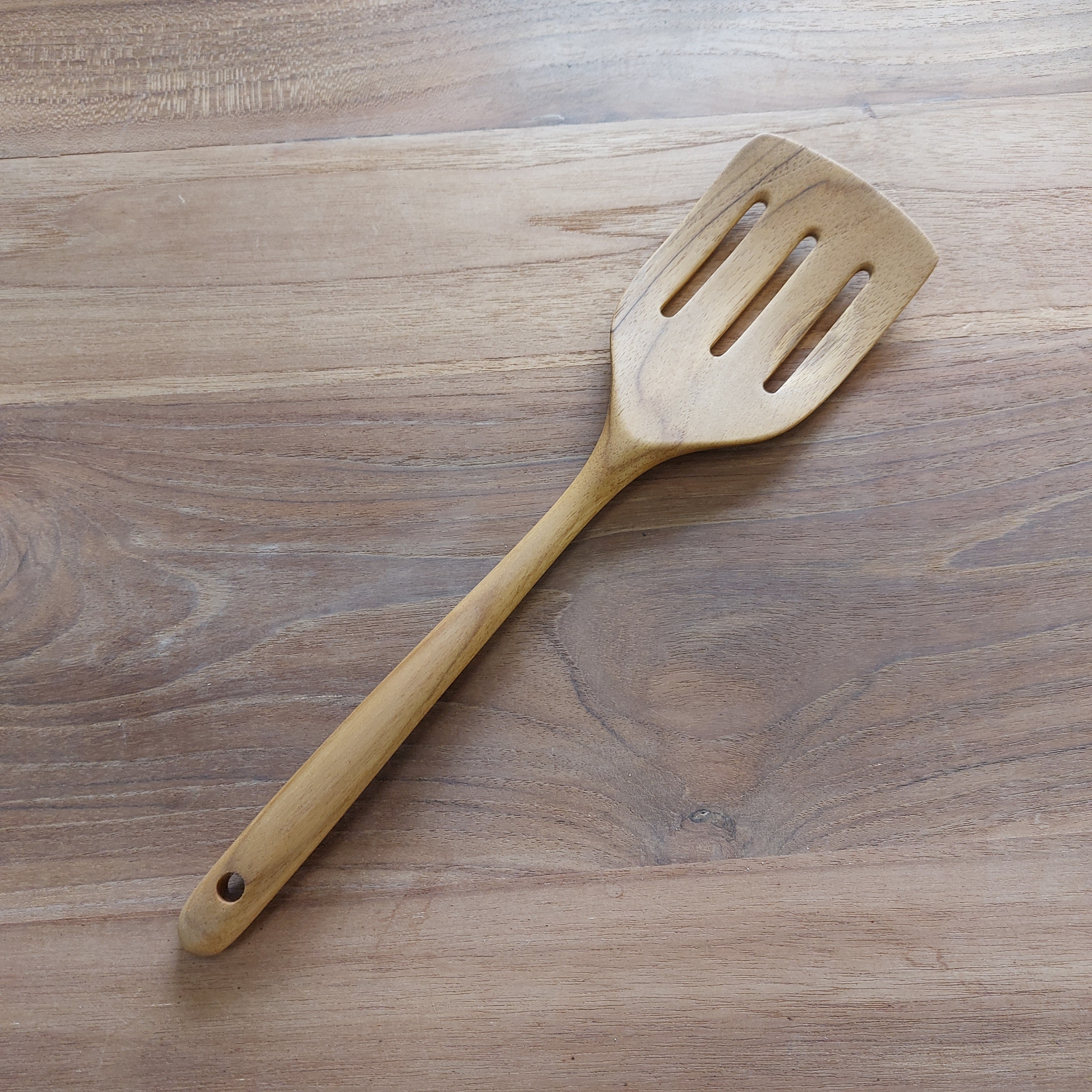 Teak Slotted Spatula #1
