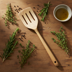 Teak Slotted Spatula #1