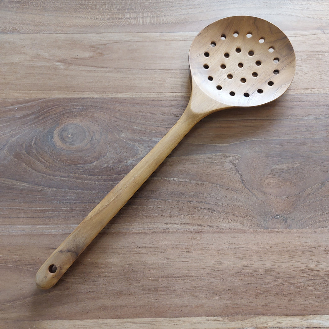 Teak Strainer Spoon