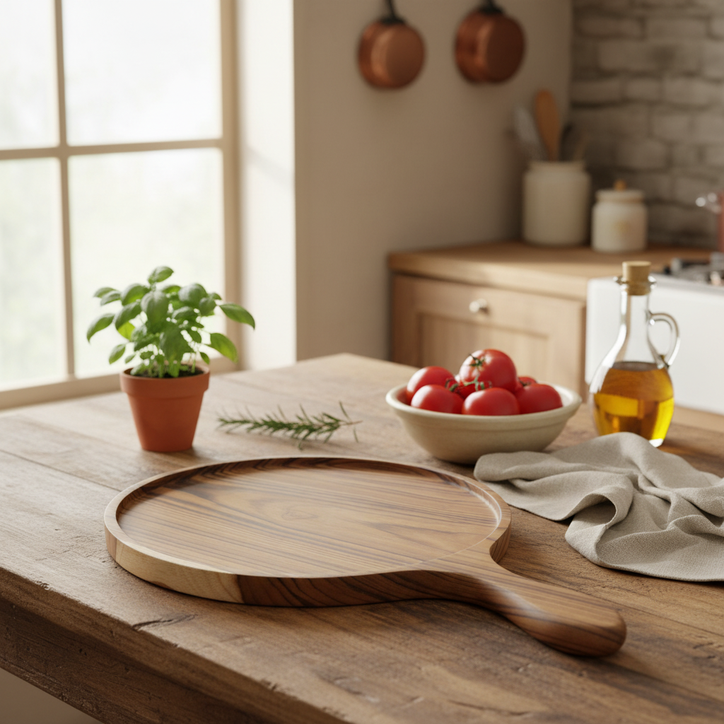 Teak Pizza Board