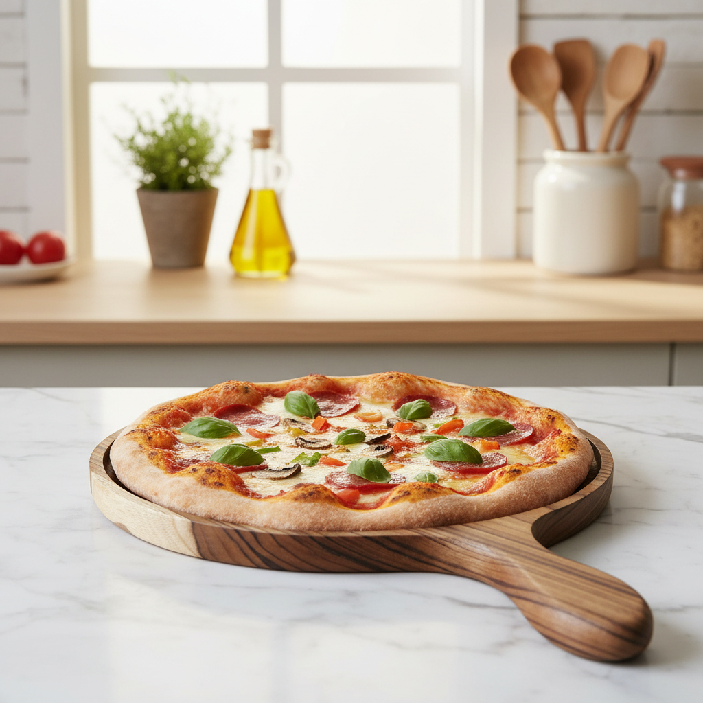 Teak Pizza Board