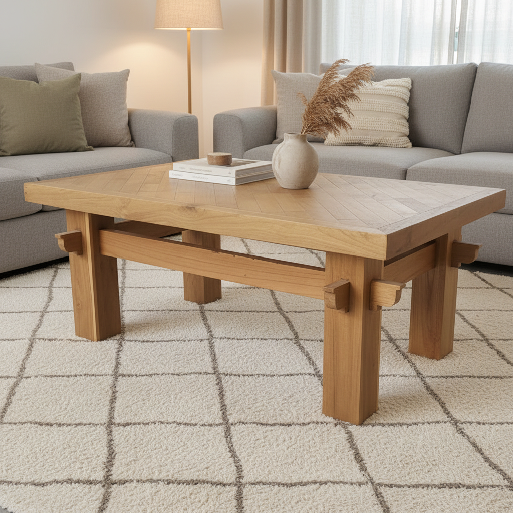 Diagonal Parquet Coffee Table