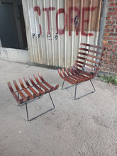Load image into Gallery viewer, Tweed Lounger and Footrest
