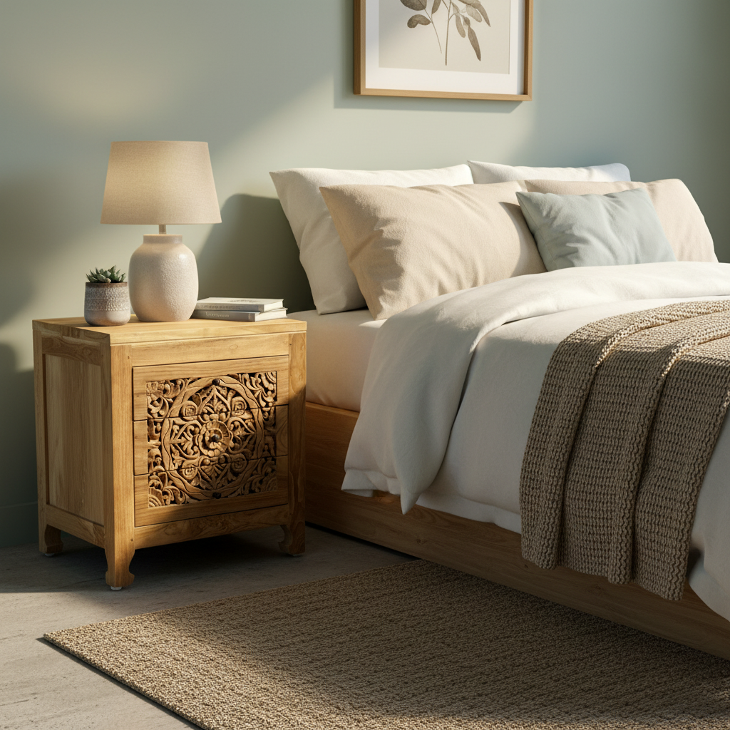 Ornate Bedside Table