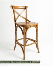 Load image into Gallery viewer, Cross Back Bar Stool (60-65cm)
