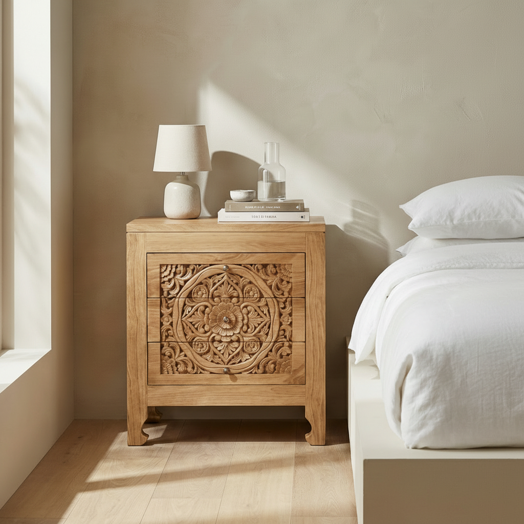 Ornate Bedside Table