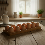 Teak Egg Holder 12pc