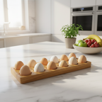 Teak Egg Holder 12pc