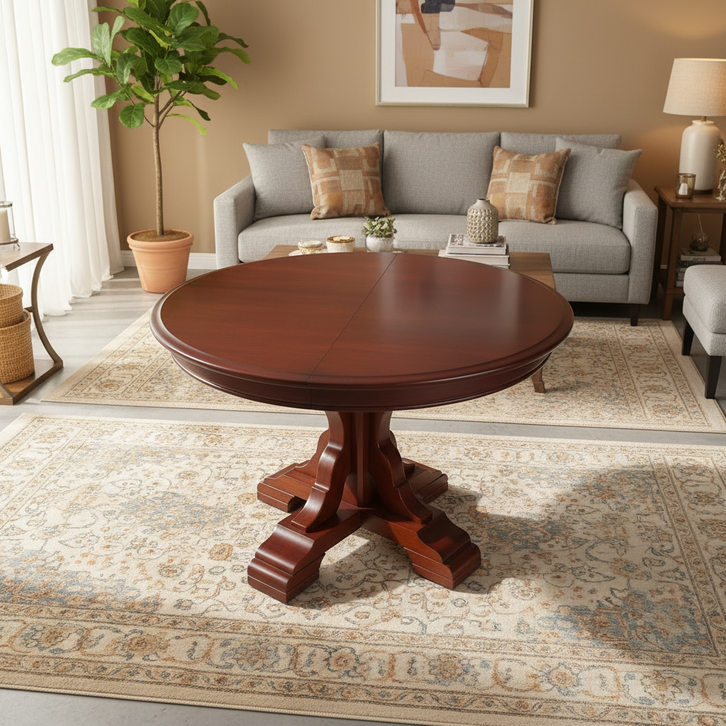 Extendable Round/Oval Dining Table