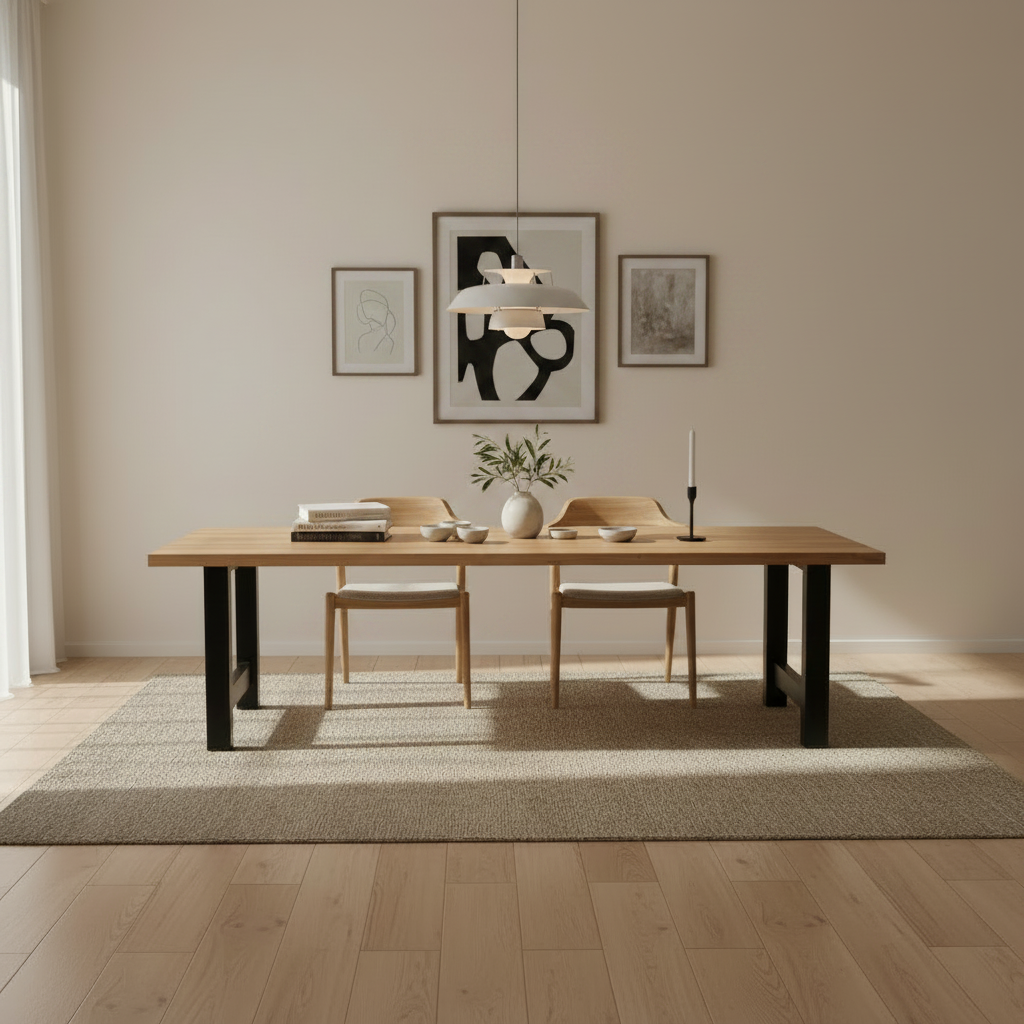 Dining Table with Steel Legs - display unit (300cm)