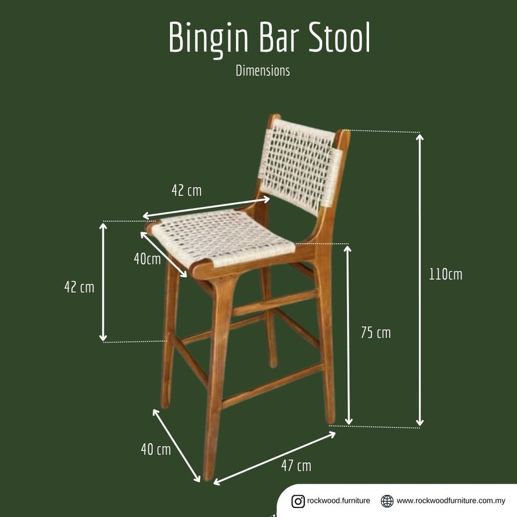 Bingin Bar Stool (60-75cm)