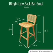 Load image into Gallery viewer, Bingin Low Back Bar Stool
