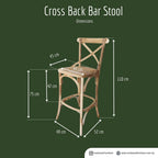 Cross Back Bar Stool (70-75cm)