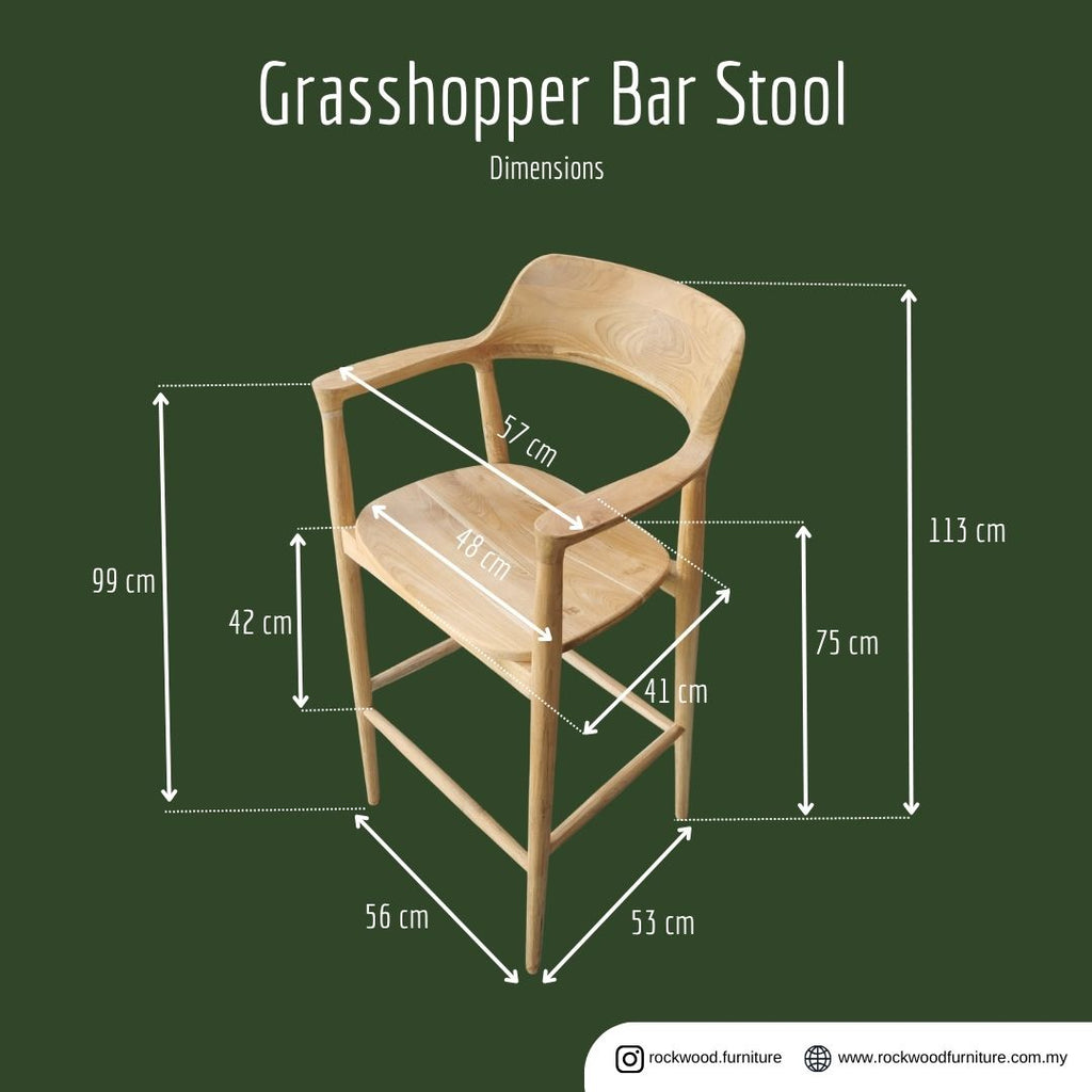 Grasshopper Bar Stool (60-75cm)