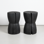 Hourglass Stool/Plinth (Shou Sugi Ban)