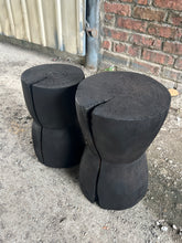 Load image into Gallery viewer, Hourglass Stool/Plinth (Shou Sugi Ban)
