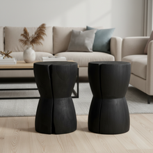 Load image into Gallery viewer, Hourglass Stool/Plinth (Shou Sugi Ban)
