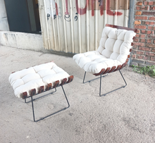 Load image into Gallery viewer, Tweed Lounger and Footrest
