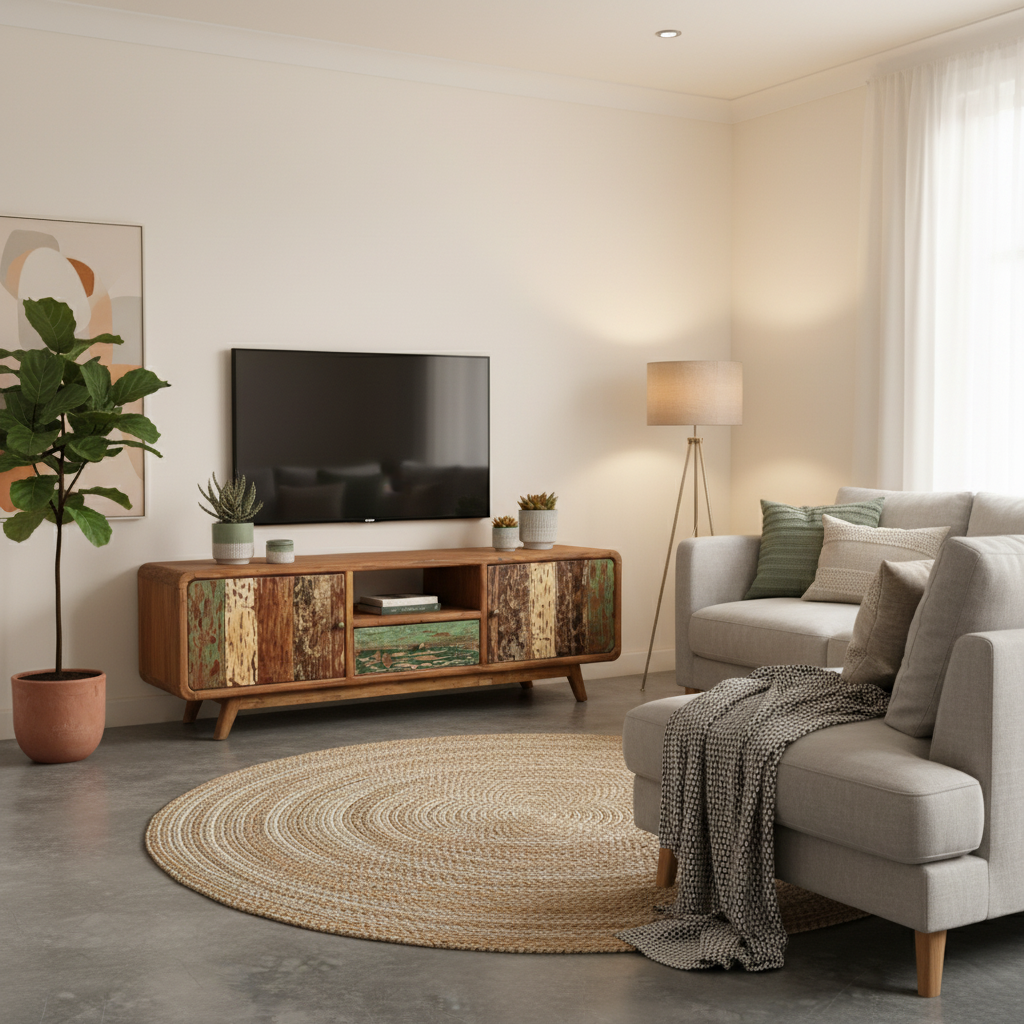 Rustic TV Console Type 6 (colour)