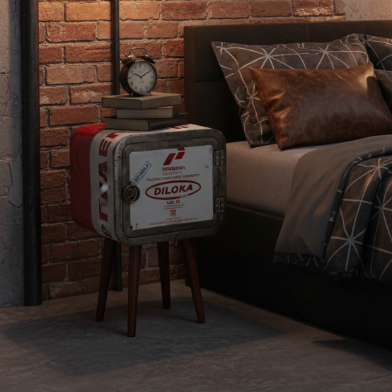 Oil Barrel Bedside Table Type #1