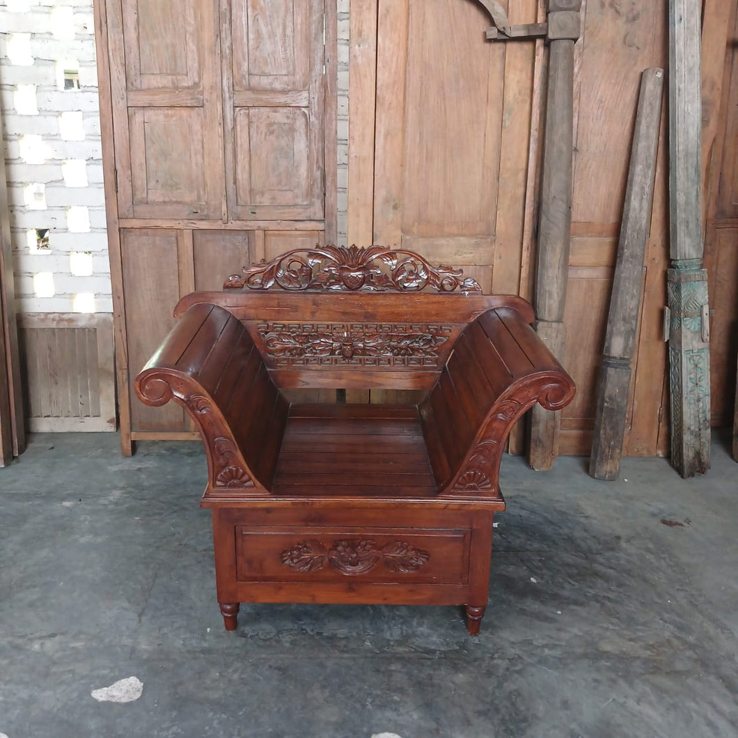 Ornate Teak Seat Set