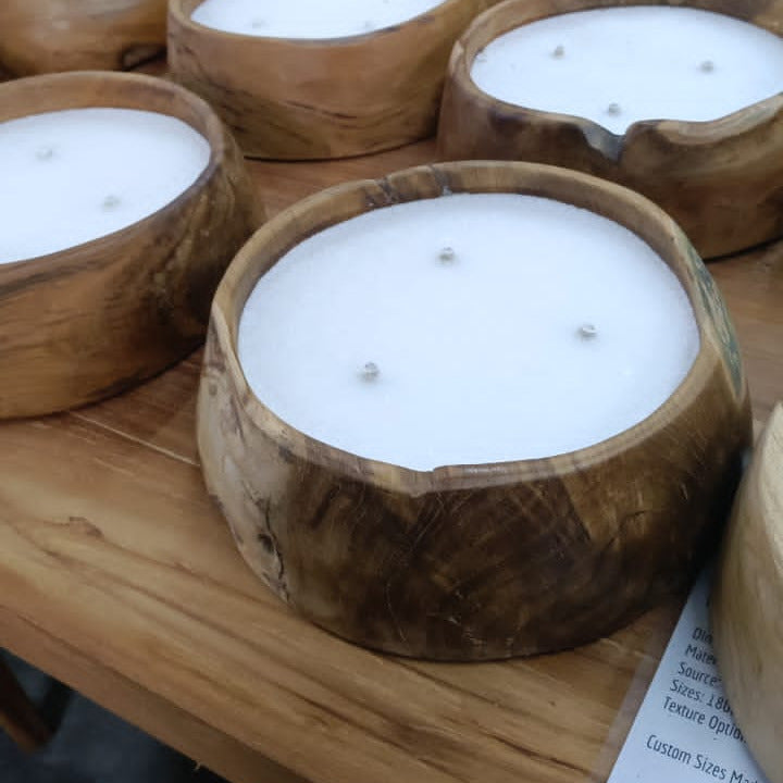 Teak Bowl Candle (36hr burn)