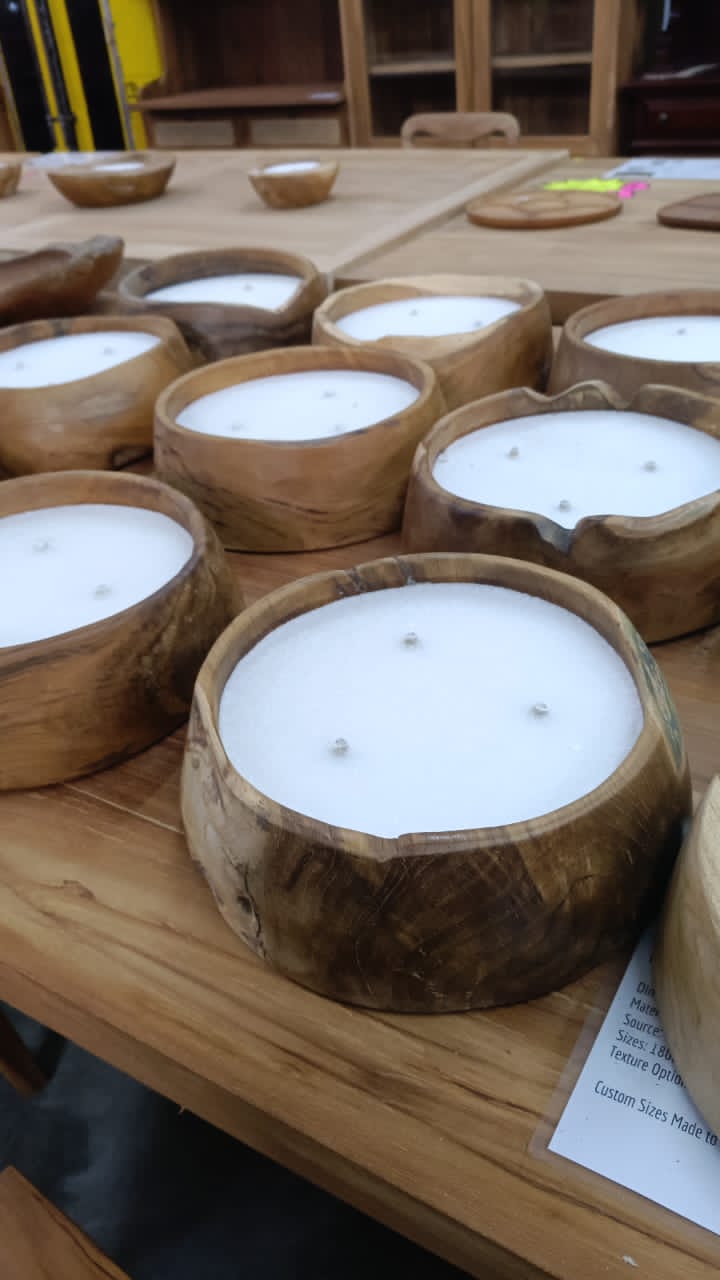 Teak Bowl Candle (36hr burn)