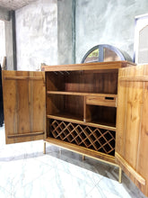 Load image into Gallery viewer, Herringbone Wine Cabinet
