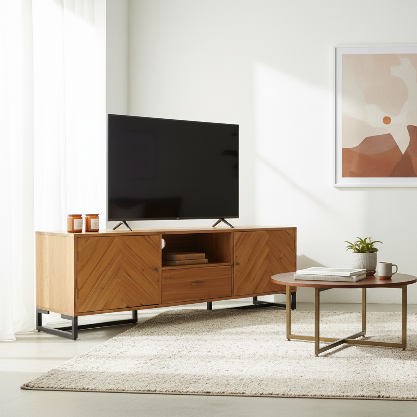 Herringbone TV Console (180cm)