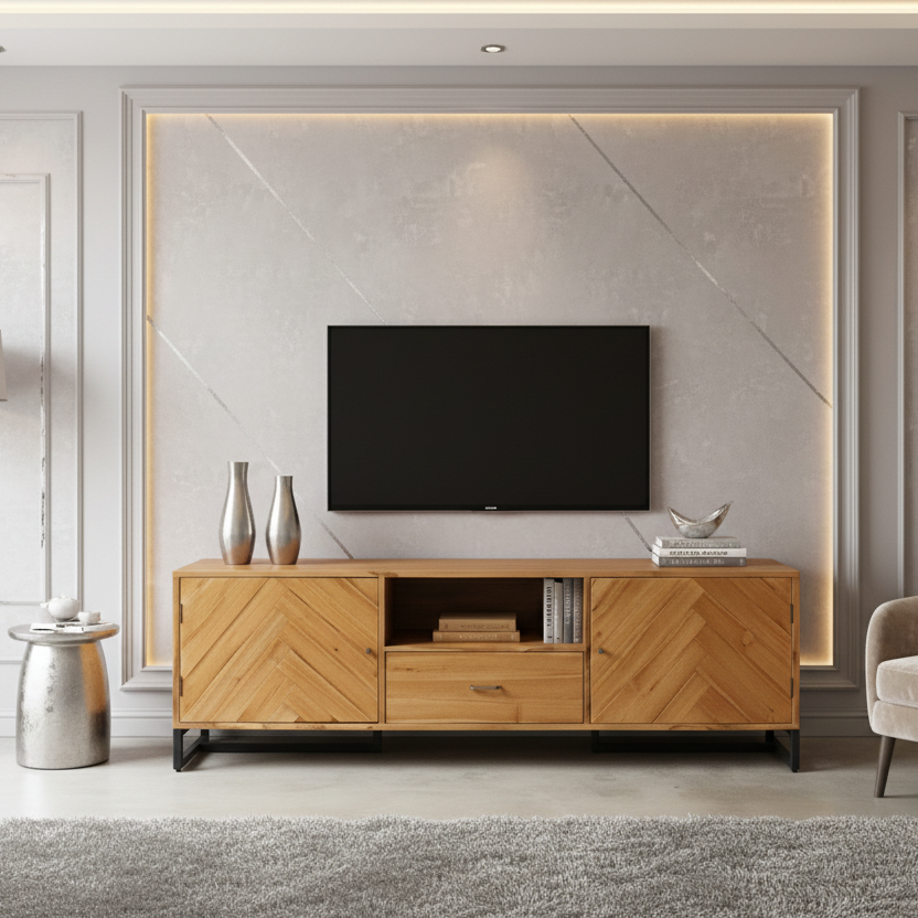 Herringbone TV Console (180cm)