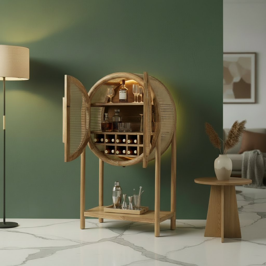 Bingin Circular Wine Cabinet