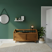 Load image into Gallery viewer, Rustic Bench/Shoe Cabinet
