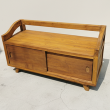 Load image into Gallery viewer, Rustic Bench/Shoe Cabinet
