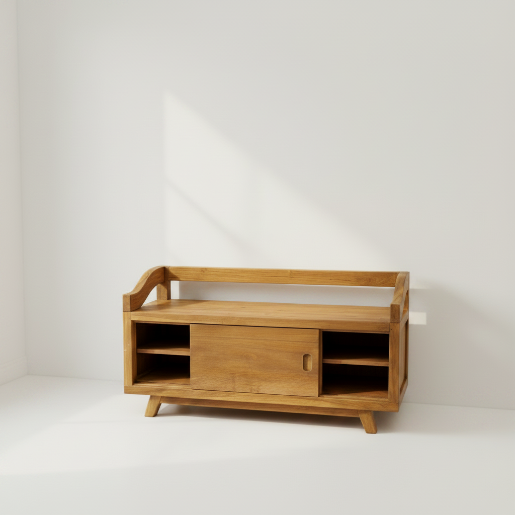Rustic Bench/Shoe Cabinet