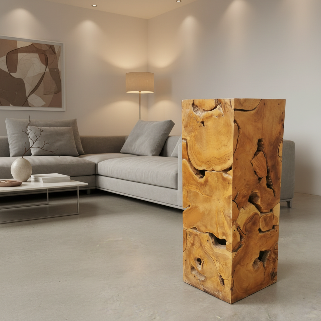 Teak Root Stool/Plinth
