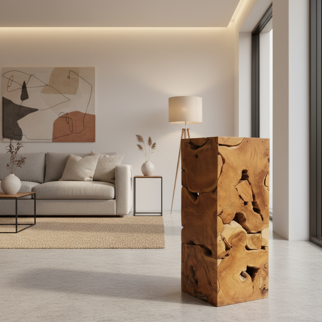 Teak Root Stool/Plinth