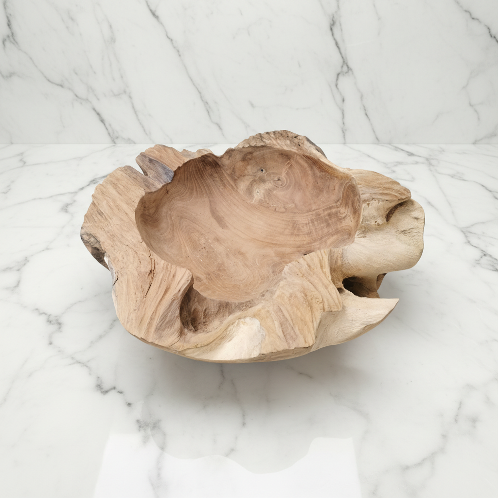 Live Edge Teak Bowl (Extra Thick)