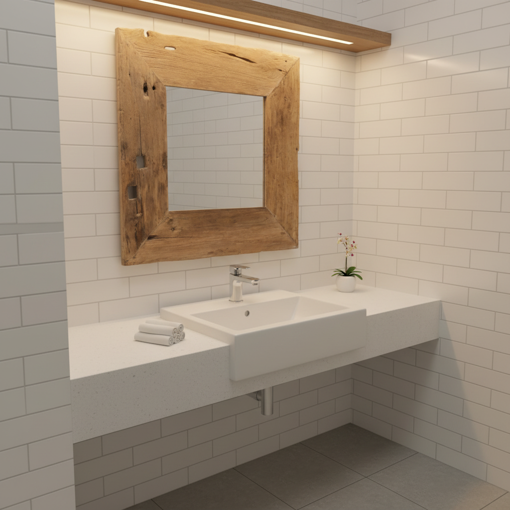 Rustic Teak Mirror