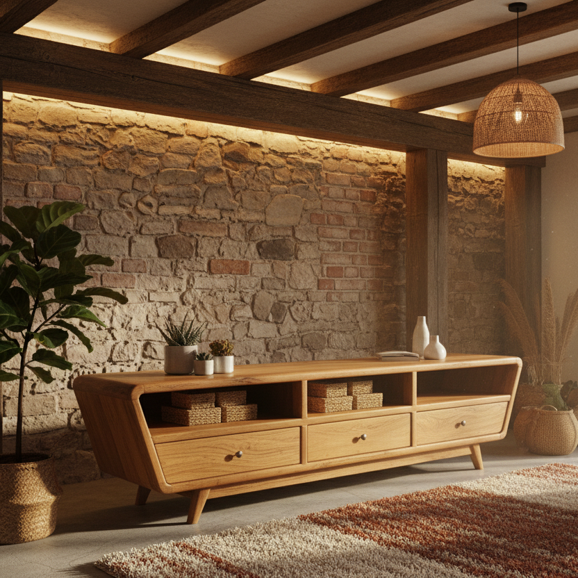 Rustic TV Console Type 4