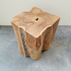 Square Log Stool/Plinth