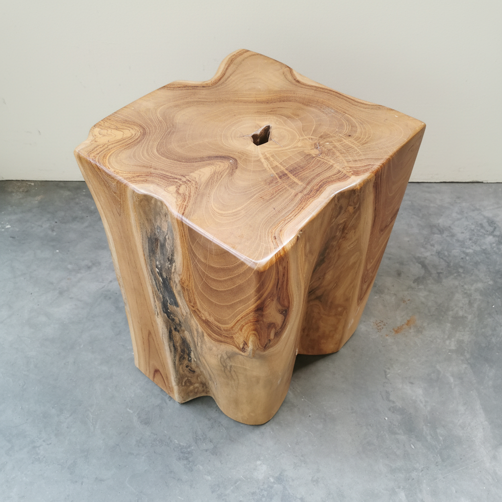 Square Log Stool/Plinth